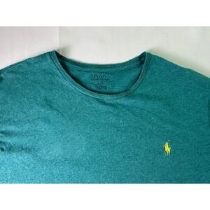 Polo Ralph Lauren T-Shirt Teal Green Crew‎ Neck Short Sleeve Size L Mens Pony